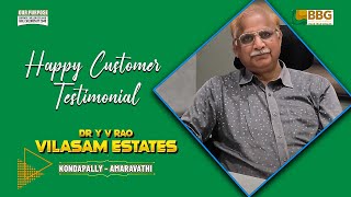 Mr Hanumaiah CA  Happy Customer Testimonial  Vilasam Estates  amaravathi bbg [upl. by Spindell]