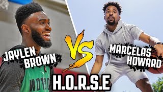 Jaylen Brown vs Marcelas Howard  EPIC GAME OF quotHORSEquot [upl. by Schilit388]