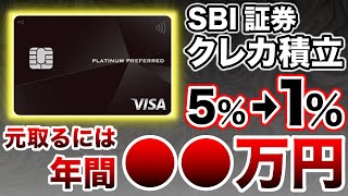 【大改悪】SBI証券クレカ積立10万にアップで三井住友プラチナプリファードに超悲報。 [upl. by Albrecht582]