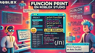 8 Curso de Roblox Studio  Basico a Maestro Función print y saltos de línea [upl. by Lohrman726]