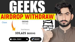 GEEKS Airdrop Withdrawal Process  GEEKS Listing  Geeks Withdrawal [upl. by Ellesor]