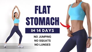 FLAT STOMACH in 14 Days  Belly Fat Burn🔥15 min Standing Workout  No Jumping No Squats No Lunges [upl. by Indihar]