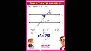 👩‍🎓Ángulos entre Paralelas geometry geometria paralelas [upl. by Ziagos241]