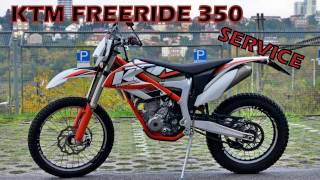 KTM Freeride 350 service oil change air filter oil screen fuel filter etc [upl. by Knoll]