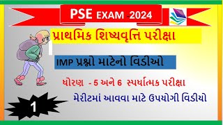 pse  PSE exam  scolership  પ્રાથમિકશિષ્યવૃત્તિપરીક્ષા  pariksha 2024  ધોરણ6 [upl. by Amolap]