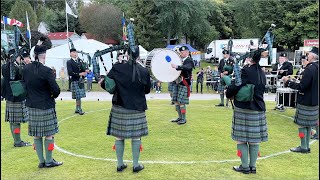 Battle of the Somme played by Ballater Pipe band outside Games Centre on eve 2023 Braemar Gathering [upl. by Worlock]