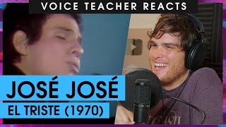 Jose Jose  El Triste en vivo 1970  Voice Teacher Reacts [upl. by Mariellen389]