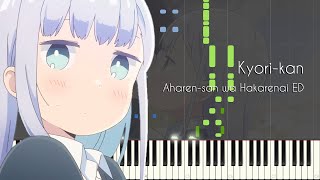 FULL Kyorikan  Aharensan wa Hakarenai ED  Piano Arrangement Synthesia [upl. by Yrekcaz]