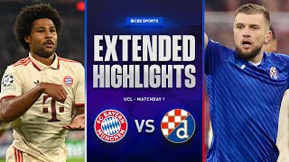 Bayern Munich vs Dinamo Zagreb Extended Highlights  UCL League Phase MD 1  CBS Sports Golazo [upl. by Naara]