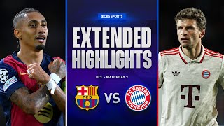 Barcelona vs Bayern Extended Highlights  UCL League Phase MD 3  CBS Sports Golazo [upl. by Yarod631]