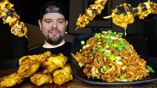 ASMR Nasi goreng amp Chicken Satay Mukbang  Dave Kay ASMR [upl. by Crain]