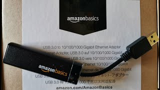 AmazonBasics Internet Adapter Ethernet USB 30 to 101001000 Gigabit [upl. by Onirotciv]