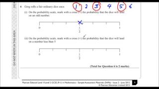 Edexcel Sample Paper 1F Question 6  Probability [upl. by Pisarik]