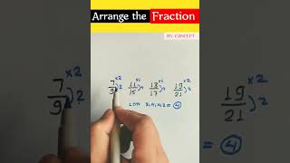 ARRANGE THE FRACTIONS IN ACCENDING amp DESCENDING ORDER🔥 mathtricks fractiontricks [upl. by Ybab880]