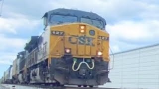 Amazing K5LA on AC44CW Csx 127 leading Csx 297 trailing 93 cars  Horn taps 🇺🇸 [upl. by Stiegler]