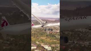 Boeing 787 Qatar Airways Nails Insane Landing at Albury Airport qatarairways [upl. by Demahom]