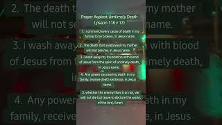 Prayer Against Umtimely Death midnightprayer fypyoutube [upl. by Skiba]