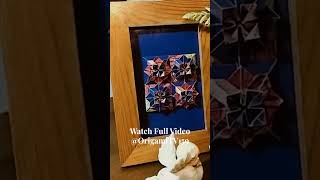 Origami Flower Tile🌸Rotating origami heart💞Simple way to stress relief with origami🧘‍♀️Wall Art [upl. by Madigan667]