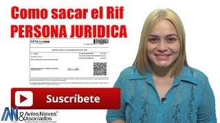 Cómo sacar el RIF PERSONA JURIDICA Explicado paso a paso [upl. by Damiano45]