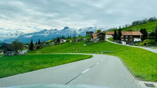 Driving through •Seftigen • Riggisberg •Burgistein  Beautiful Village in Switzerland 🇨🇭 Bern 🍀 [upl. by Pucida]