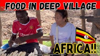 THIS IS WHAT THEY EAT 🔥🔥🔥 MUD HUTS 🛖 DISTRICT AFRICA UGANDA 🇺🇬  ROADTRIP TO THE VILLAGE [upl. by Hazaki]