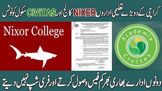 NIXOR College And CIVITAS School  Civitas Academy  Karachi K Mengy Treen School  Fees Free [upl. by Sheila]