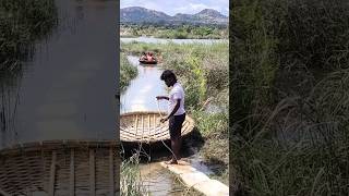 Coracle ride hampi 📍 🔥 ⛵coracleride travel hampikarnataka [upl. by Wyatan]