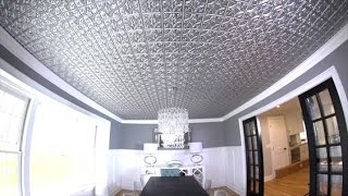 How to Install a Faux Metal Ceiling [upl. by Ramma657]