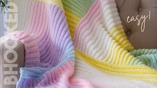 EASY Crochet Baby Blanket Perfect For Beginners [upl. by Iphigenia]