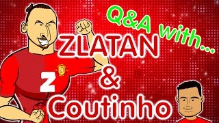 ZLATAN QampA and some little dweeb called Coutinho Man Utd vs Liverpool preview 2017 [upl. by Adneram]