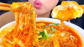 ASMR KIMCHI SPICY NOODLES amp SOFT BOIL EGGS EATING SOUNDS ASMR Phan [upl. by Nwahsauq368]