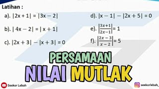 CARA CEPAT PERSAMAAN NILAI MUTLAK‼️ [upl. by Thomson]