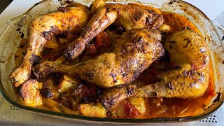 CUISSES de POULET RÔTIES aux POMMES de TERRE Fondantes  La Recette Parfaite pour lété [upl. by Allanson]