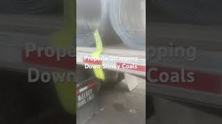 Flatbed Truck Driver Properly Strapping Down Slinky Coils Shorts [upl. by Eltsyrk]