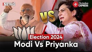 Election 2024 Verbal Sparring Between PM Modi and Priyanka Gandhi [upl. by Gredel158]