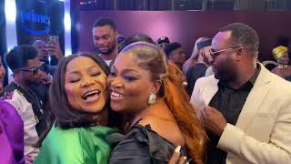 SEE HOW FUNKE AKINDELE GREETED IYABO OJO AND JJC AT THE PREMIERE OF SHE MUST BE OBEYED MOVIE [upl. by Socram]