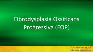 Pronunciation of the words quotFibrodysplasia Ossificans Progressiva FOPquot [upl. by Berfield]