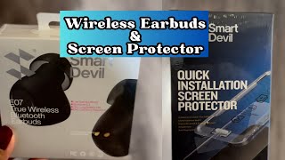 UNBOXING And Reviewing Smart Devil Screen Protector And EarbudsSmartDevil [upl. by Ynavoeg72]