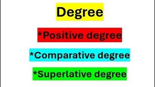 Degree সম্পর্কে জানুন। kinds of degree English grammar class degree [upl. by Gnol]