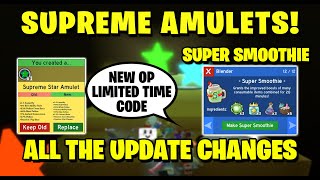 All Update Changes ☄️NEW OP CODE☄️ Supreme Amulets Added  Bee Swarm Simulator [upl. by Juanne]