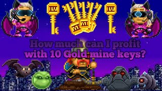 How much can I profit with 10 Gold mine keys  Pixel Worlds [upl. by Fergus]