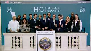 IHG Hotels amp Resorts IHG NYSE IHG Rings The Closing Bell® [upl. by Juanne]