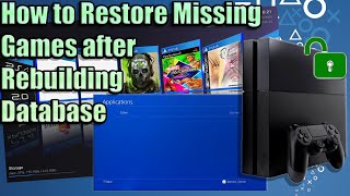 How to restore missing games  PS4 Jailbreak 2024 [upl. by Louella]