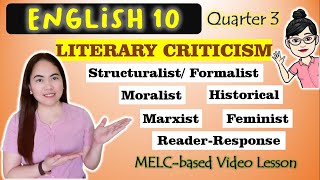 Critique a Literary Selection  Literary Approaches  GRADE 10  MELCbased VIDEO LESSON  QUARTER3 [upl. by Portland31]