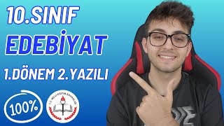 10Sınıf Edebiyat 1Dönem 2Yazılı Çözümü  \u00100 MEB Uyumlu  ymileyazilimvar [upl. by Alf]