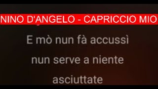 Nino DAngelo Capriccio mio karaoke [upl. by Ettener]