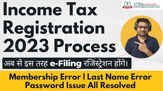 Income Tax Registration Kaise Kare  How to Register on Income Tax efiling Portal 2023 [upl. by Sly484]