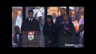 Nelson Mandela Illuminati hand signs by Fake interpreter [upl. by Pebrook68]