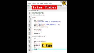 Prime Number program in c programming language [upl. by Okramed]