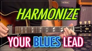 Easy way to harmonize a blues lead Learn to harmonize when improvising  Guitar Lesson EP423 [upl. by Hareehahs941]